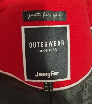 Cappotto doppio petto rosso da donna Jennyfer