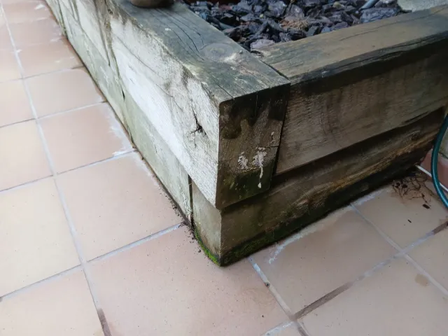 Traviesa de madera para jardín de 12 anchox22alto