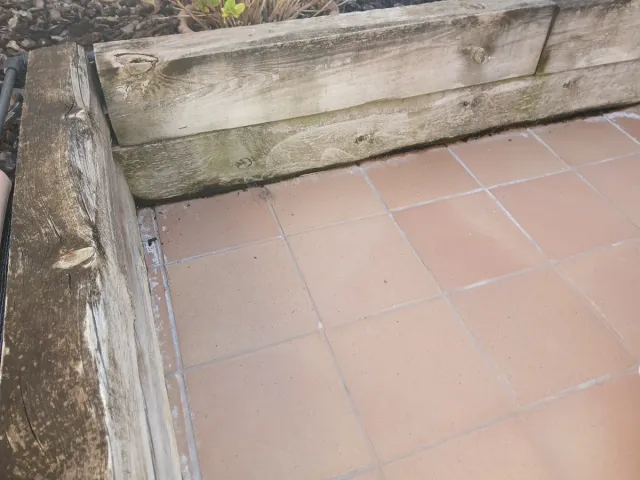 Traviesa de madera para jardín de 12 anchox22alto