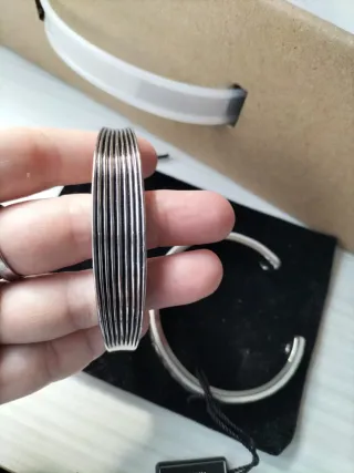 Pulsera diseño escamas plata