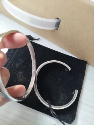 Pulsera diseño escamas plata