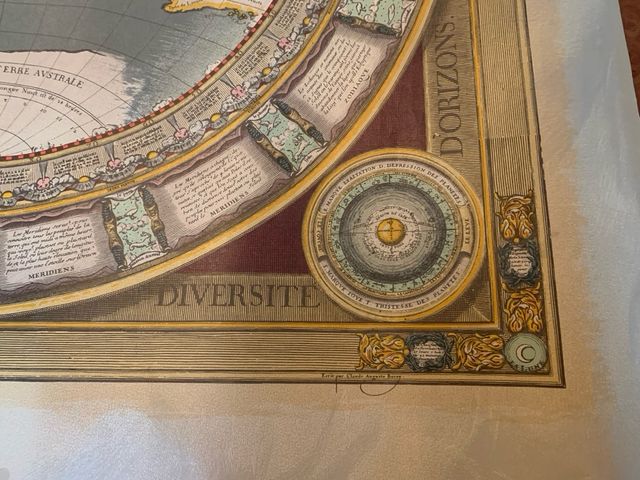 Antico mappamondo in lamina