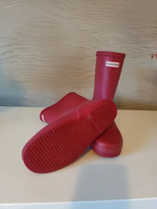 Botas de agua Hunter rojas niño talla 32