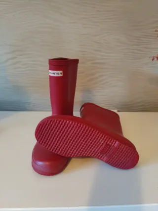 Botas de agua Hunter rojas niño talla 32