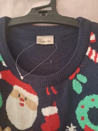 Jersey Navideño Azul Multicolor