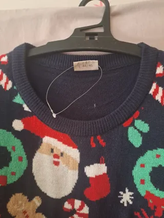 Jersey Navideño Azul Multicolor