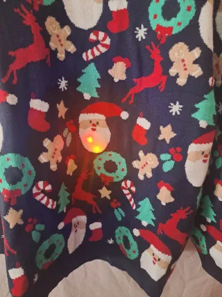 Jersey Navideño Azul Multicolor