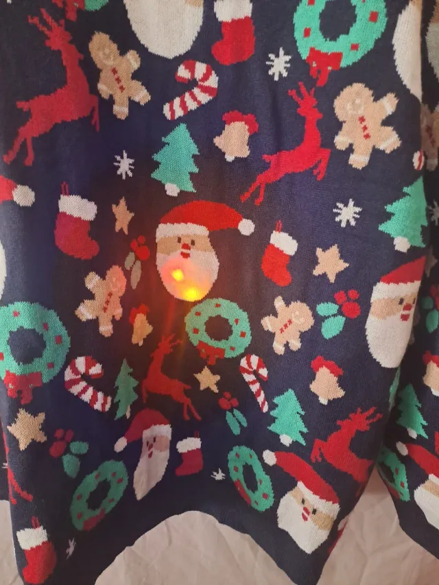 Jersey Navideño Azul Multicolor