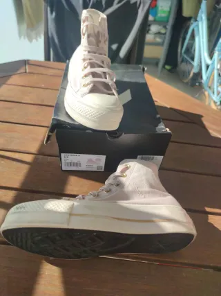 Zapatillas Converse Bota Mujer Beige/Rosa