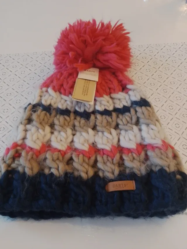 Gorro Barts Multicolor con Pompón Rosa