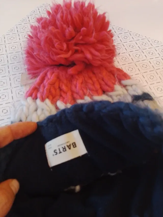 Gorro Barts Multicolor con Pompón Rosa
