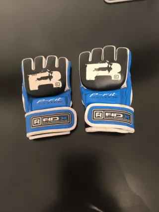 Guantes Gimnasio RDX Azul y Blanco