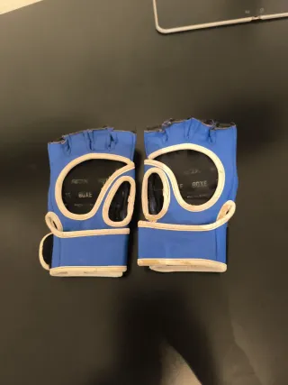 Guantes Gimnasio RDX Azul y Blanco
