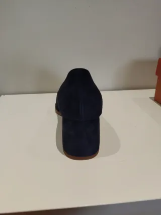 Zapatos de salón ante azul mujer