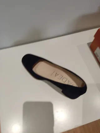 Zapatos de salón ante azul mujer