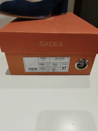 Zapatos de salón ante azul mujer