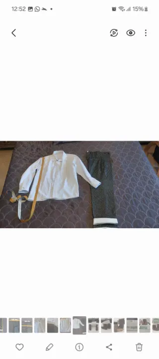 Camisa campera talla 10 y pantalón traje de corto