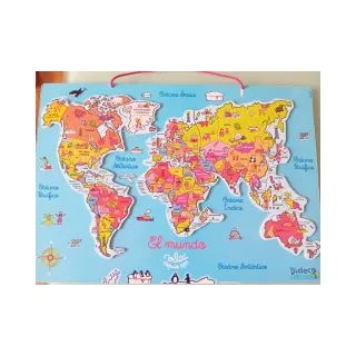 Puzzle mundo mapa mundi magnético Vilac
