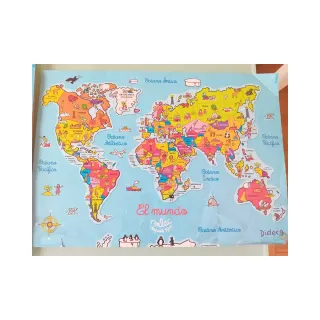 Puzzle mundo mapa mundi magnético Vilac