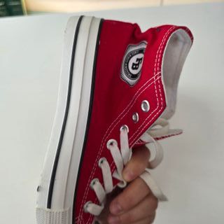 Zapatillas Rojas Converse Estilo Botín