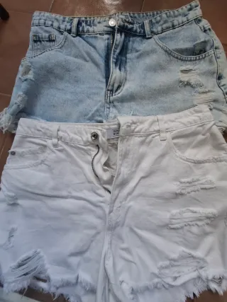 Lote 2 Pantalones Cortos Vaqueros