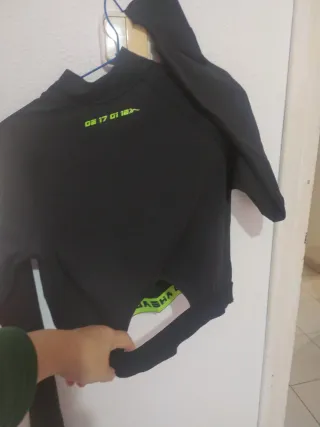Chaqueta deportiva mujer negra y verde Talla S