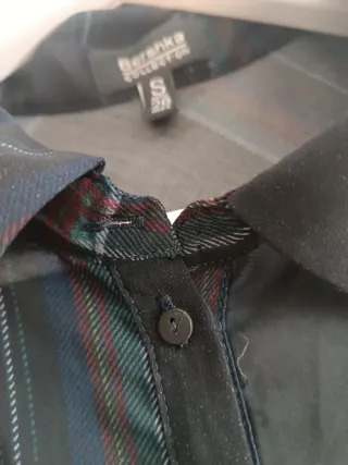 Blusa cuadros escoceses gasa sin mangas S