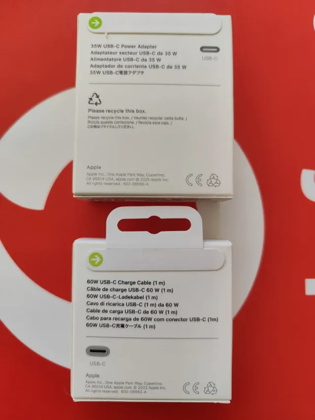 Cargador Apple 35W y Cable USB-C 60W