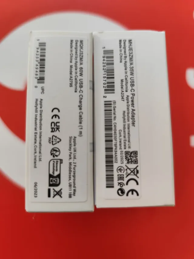 Cargador Apple 35W y Cable USB-C 60W