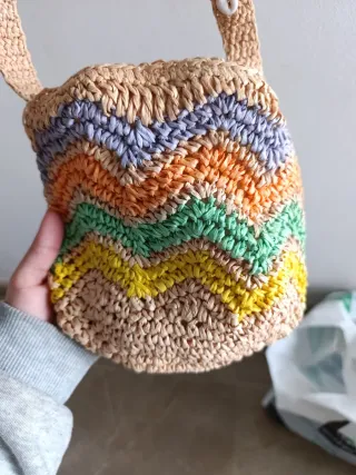 Bolso de crochet multicolor niña