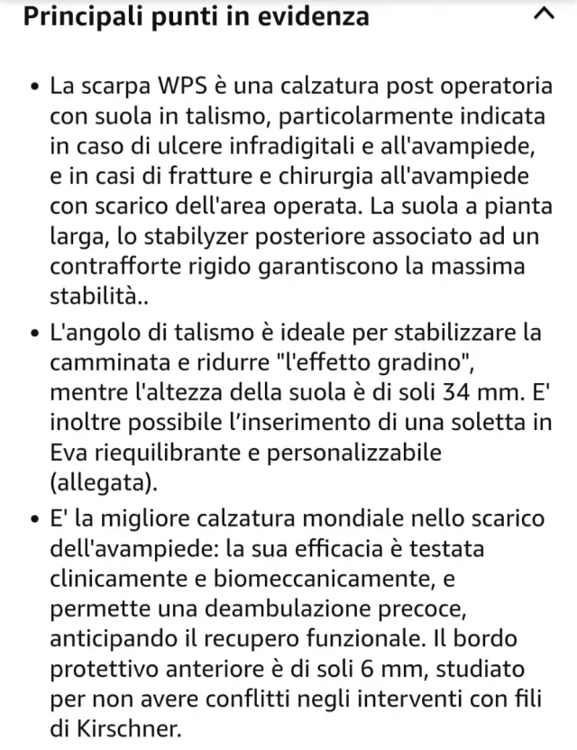 Scarpa post operatoria Podartis 37/38