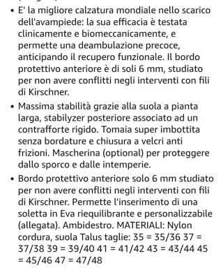 Scarpa post operatoria Podartis 37/38