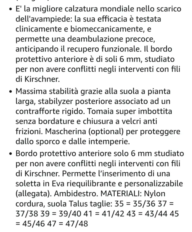 Scarpa post operatoria Podartis 37/38