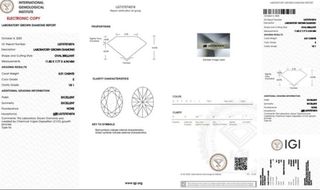 Anillo Diamante Ovalado 3ct Oro Blanco 14K IGI