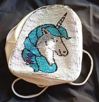Bolso mochila niña unicornio
