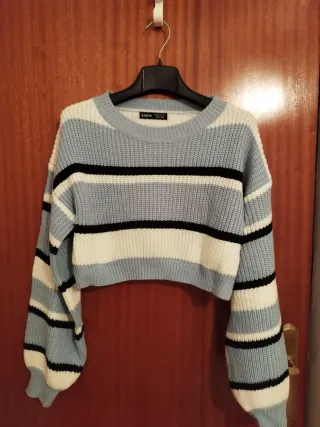 Jersey SHEIN rayas azul blanco negro talla única