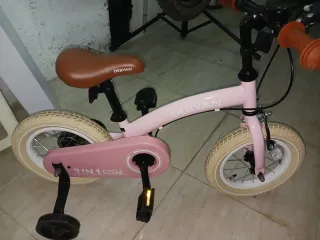 Bicicleta Infantil Deryan 3 en 1 Rosa