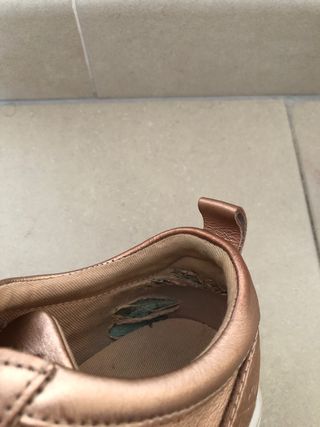 Zapatos dorados y rosas