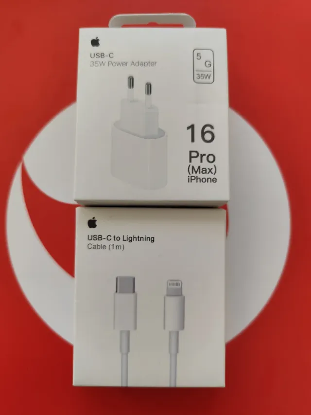 Cargador Apple USB-C 35W y Cable Lightning
