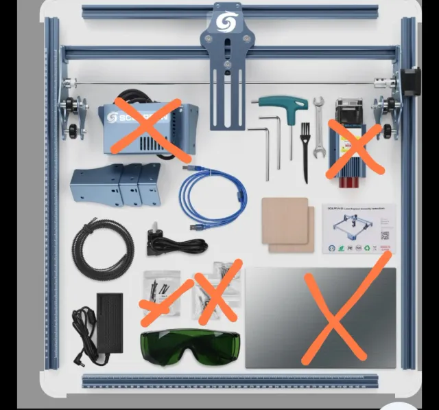 Despiece Sculpfun S9 con bomba de aire