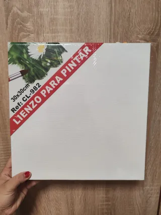 Nuevo lienzo para pintar 30x30cm