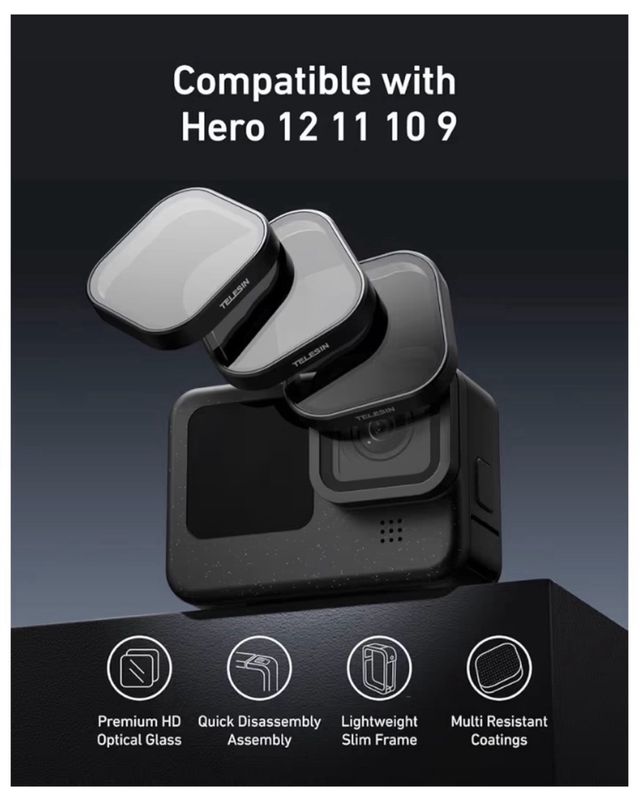 Filtri ND TELESIN per GoPro - NUOVI (9/10/11/12/13)