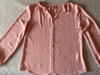Blusa rosa empolvado manga larga