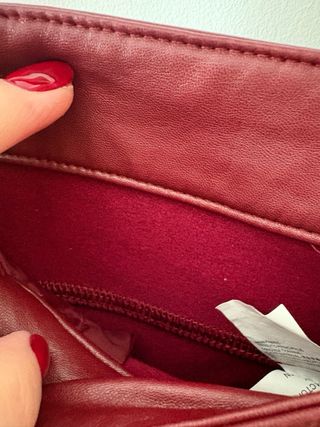 Pantalón polipiel Calzedonia Burdeos