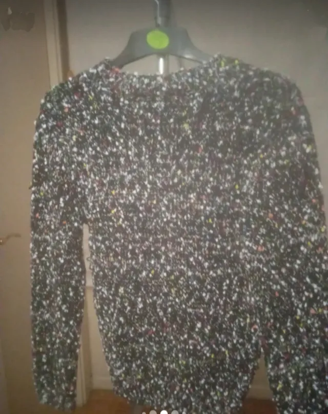 Jersey chenilla negro talla XL