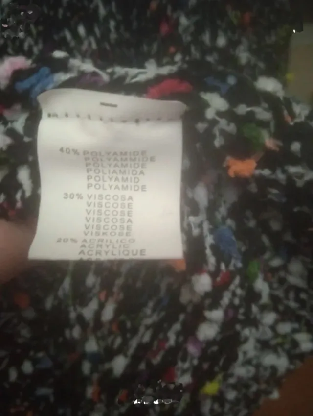 Jersey chenilla negro talla XL