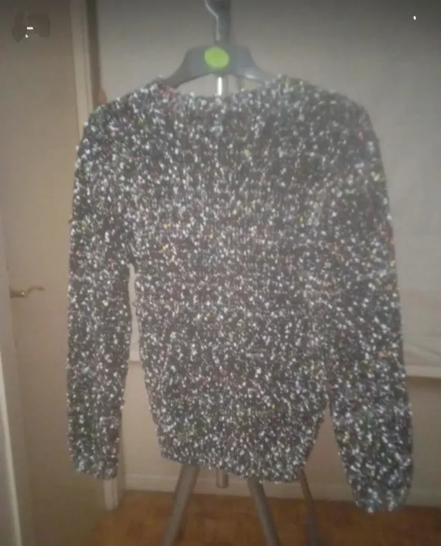 Jersey chenilla negro talla XL