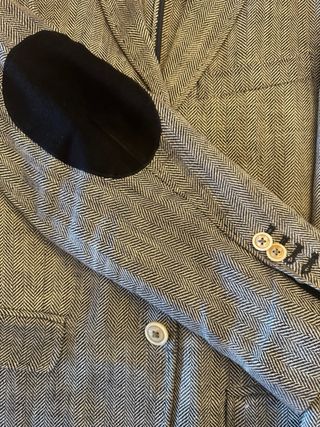 Americana Massimo Dutti Lino Gris  Hombre