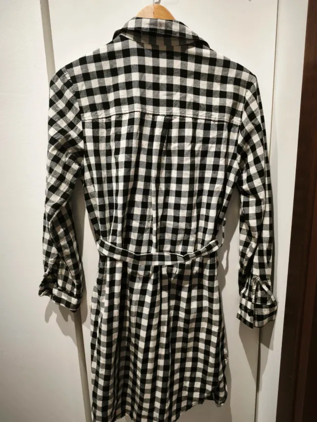 Vestito a quadri bianco e nero