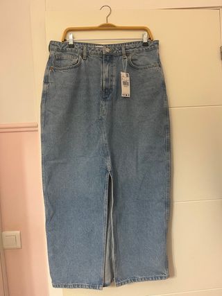 Falda vaquera larga Mango